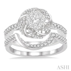 Flower Lovebright Diamond Wedding Set