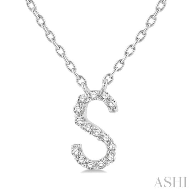 'S' Initial Diamond Pendant