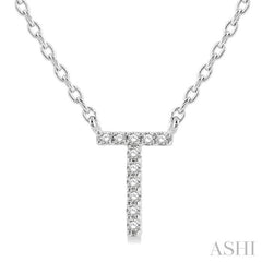 'T' Initial Diamond Pendant