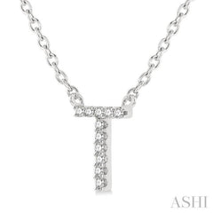 'T' Initial Diamond Pendant