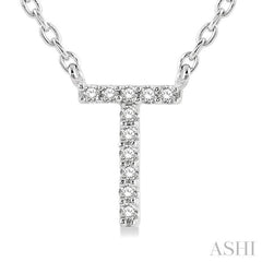 'T' Initial Diamond Pendant