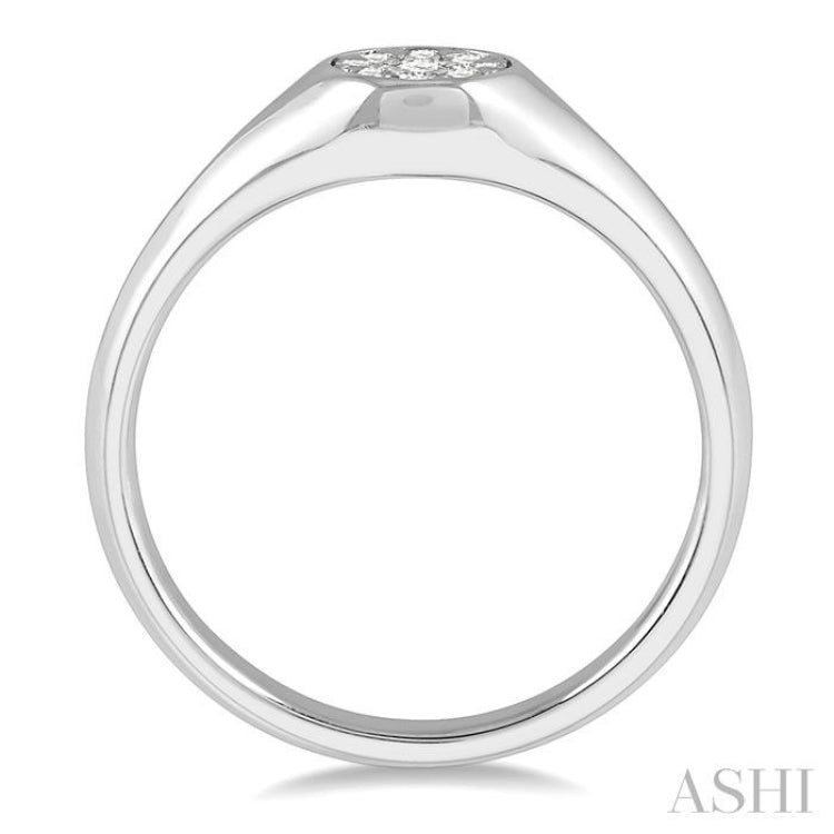 Round Shape Lovebright Essential Diamond Signet Ring