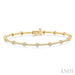 Cluster Floral Diamond Fashion Bracelet