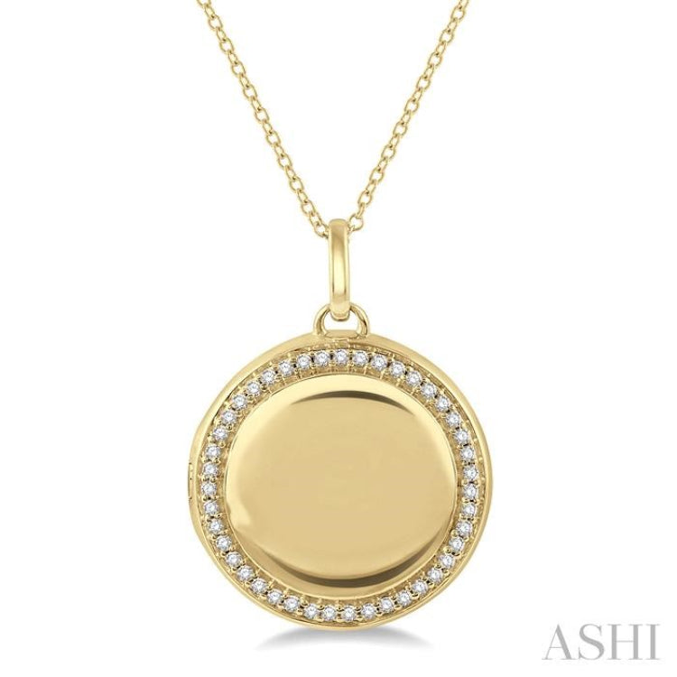 Circle Diamond Locket Pendant