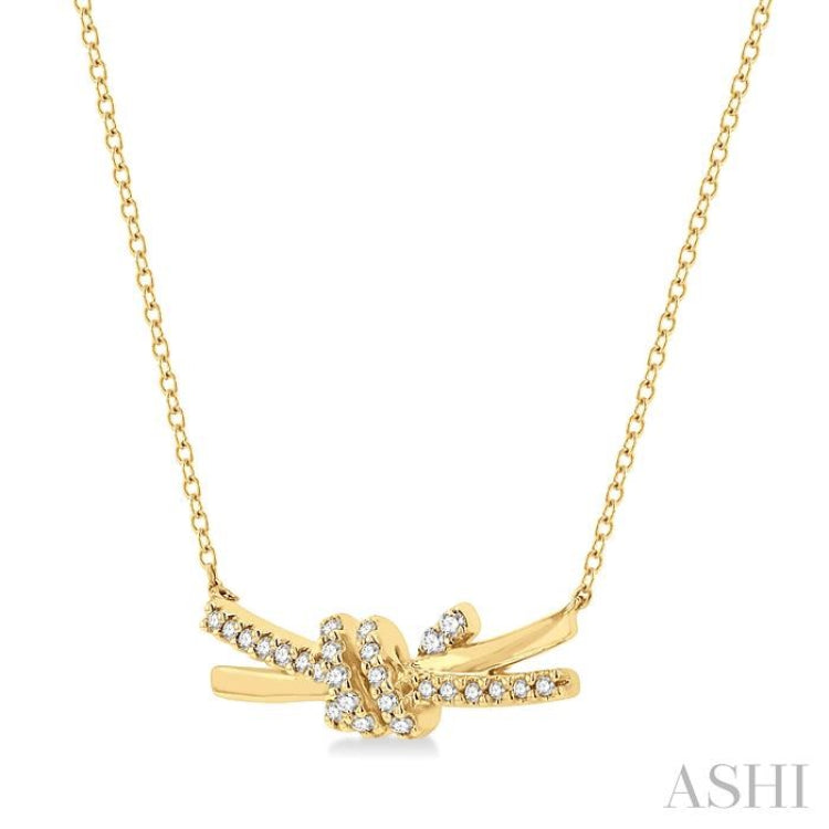 Love Knot Diamond Fashion Necklace