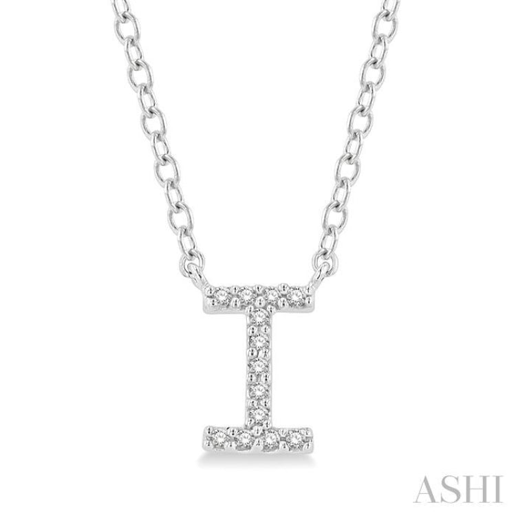 'I' Initial Diamond Pendant