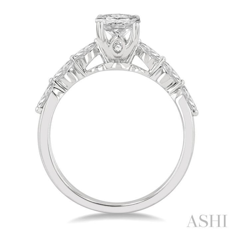 Oval Shape Semi-Mount Diamond Engagement Ring