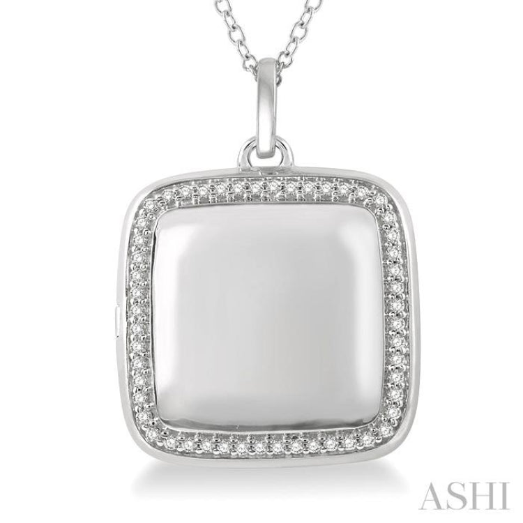 Square Diamond Locket Pendant