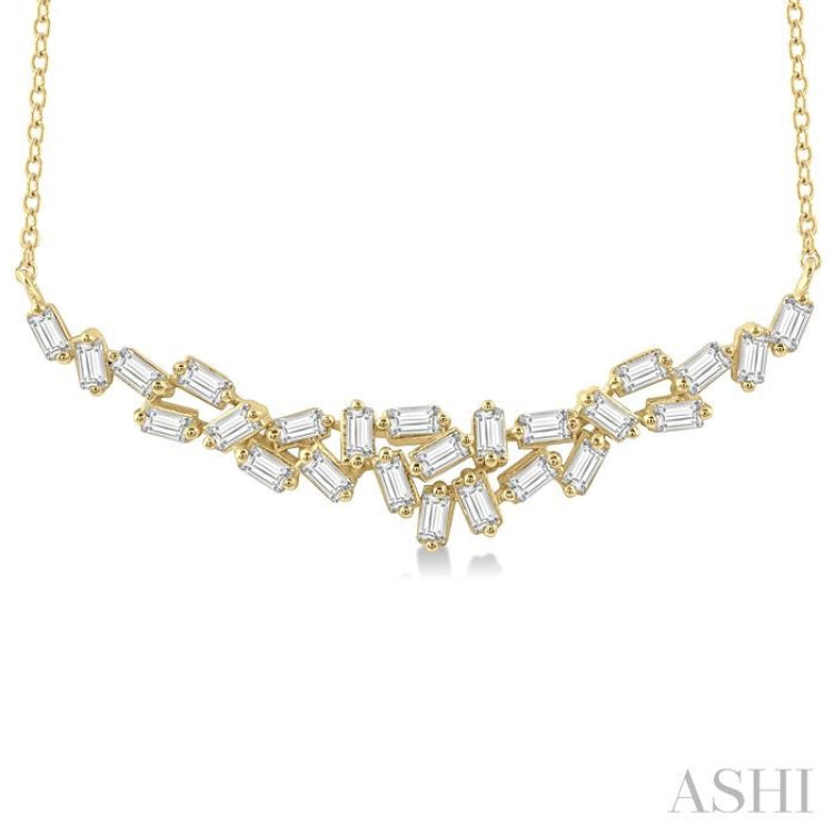 Scatter Baguette Diamond Necklace