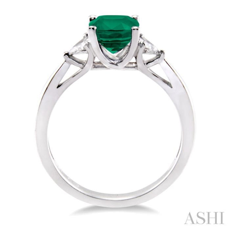 Cushion Shape Gemstone & Diamond Ring