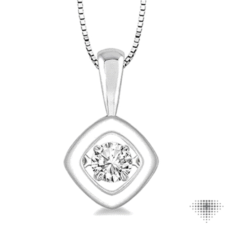 Cushion Shape Emotion Diamond Pendant