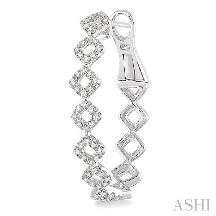 Diamond Fashion Hoop Earrings