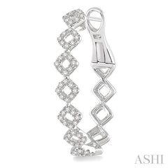 Diamond Fashion Hoop Earrings