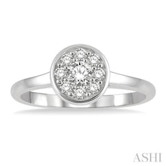 Round Shape Bezel Set Diamond Ring