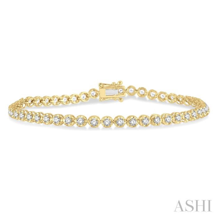 Illusion Diamond Tennis Bracelet