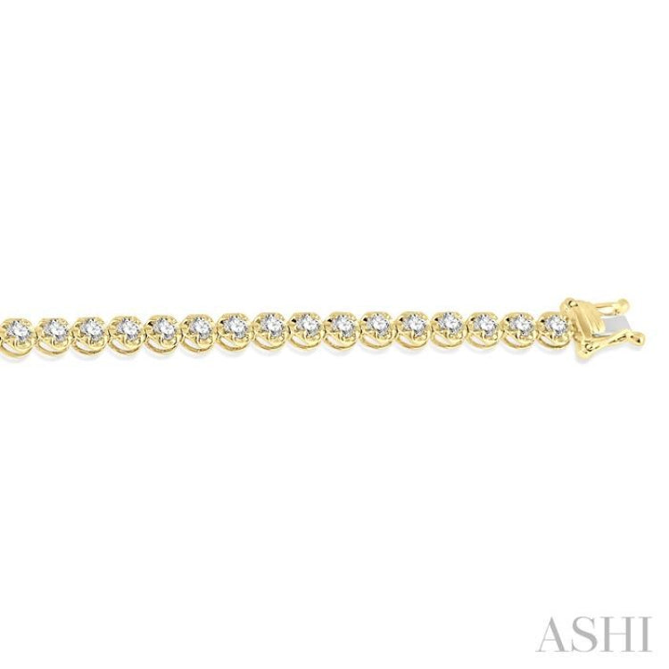 Illusion Diamond Tennis Bracelet