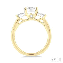 Round Shape Past Present & Future Lovebright Essential Diamond Ring