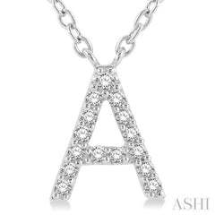 Block 'A' Initial Diamond Pendant