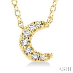 Crescent Petite Diamond Fashion Pendant