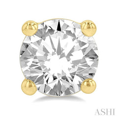 1 Ctw Round Cut Diamond Stud Earring in 14K Yellow Gold