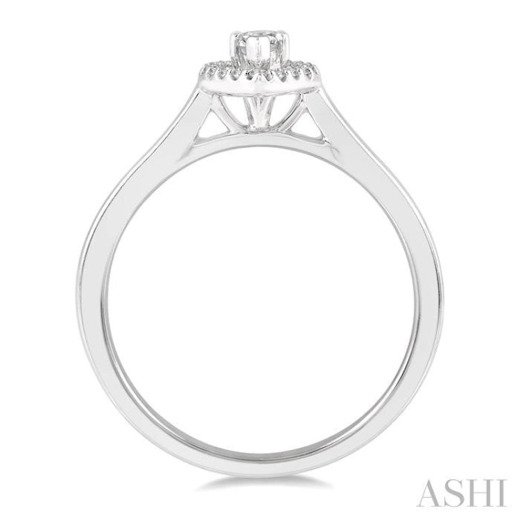 Marquise Shape Halo Diamond Engagement Ring