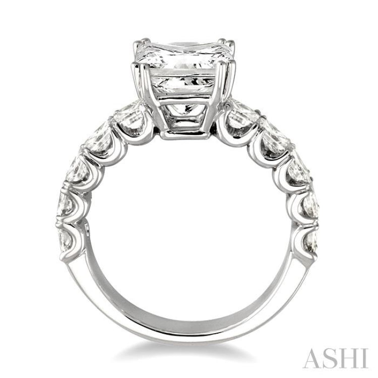 Princess Shape Semi-Mount Diamond Engagement Ring