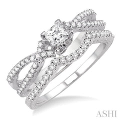 Princess Shape Diamond Wedding Set