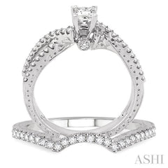 Princess Shape Diamond Wedding Set