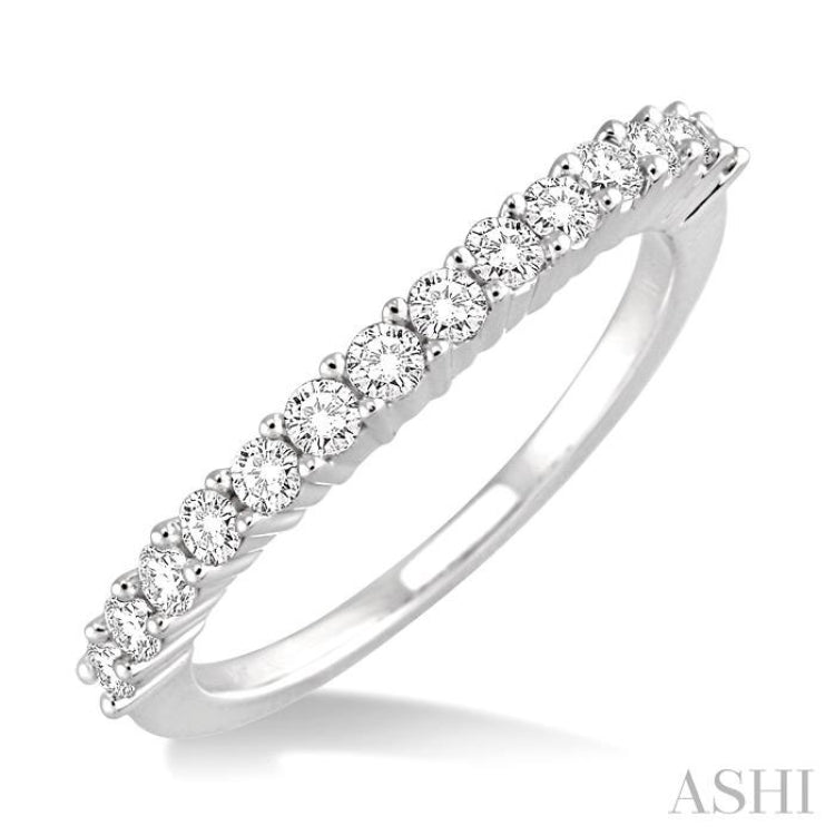 Curved Diamond Wedding Band