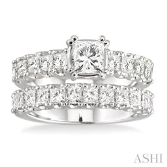 Princess Shape Diamond Wedding Set