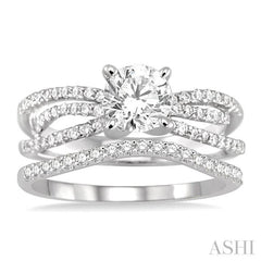 Round Shape Diamond Wedding Set