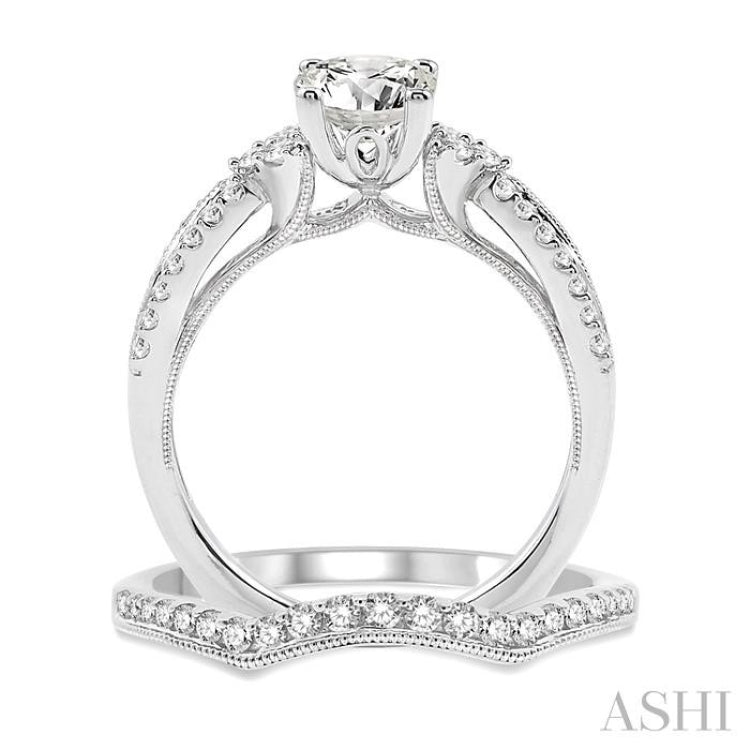 Princess Shape Diamond Wedding Set