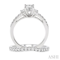 Princess Shape Diamond Wedding Set