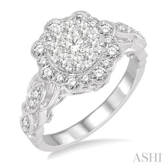 Halo Lovebright Diamond Engagement Ring