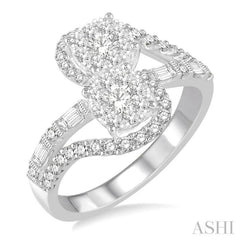 2 Stone Lovebright Diamond Fashion Ring