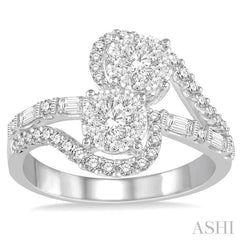 2 Stone Lovebright Diamond Fashion Ring