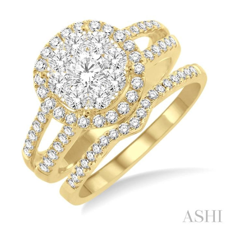 Halo Lovebright Diamond Wedding Set