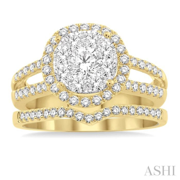 Halo Lovebright Diamond Wedding Set