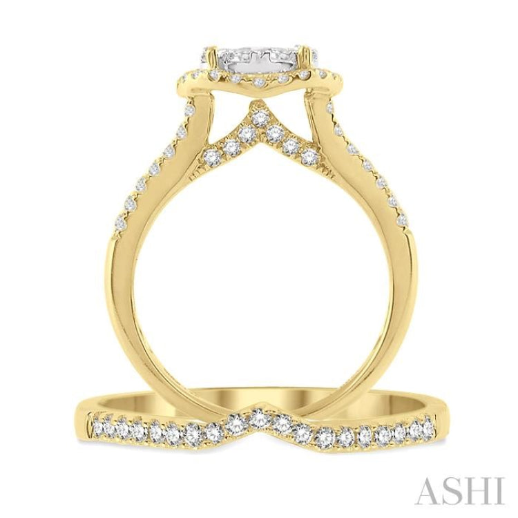 Halo Lovebright Diamond Wedding Set