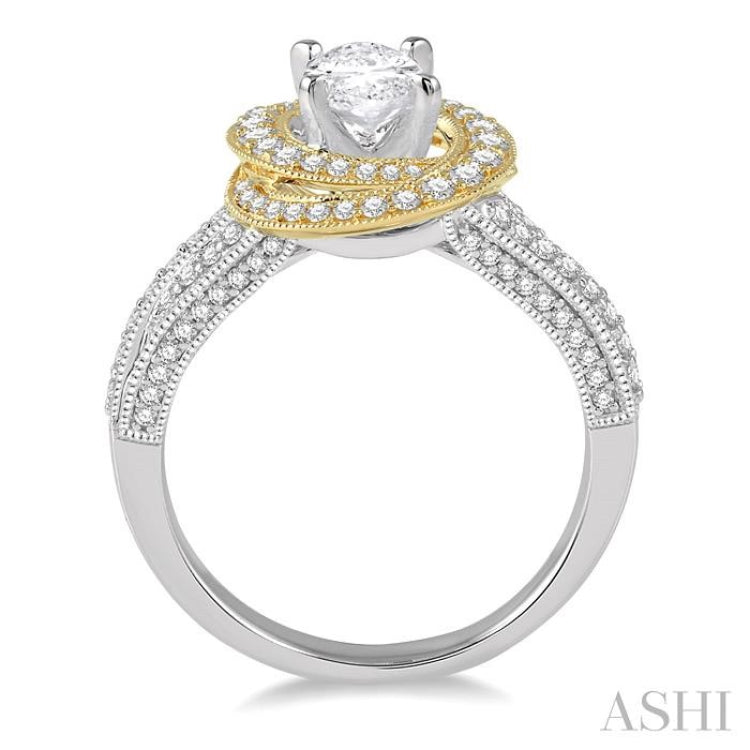 Oval Shape Semi-Mount Diamond Engagement Ring