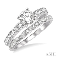 Round Shape Diamond Wedding Set