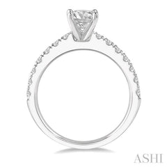 Round Shape Semi-Mount Diamond Engagement Ring