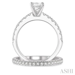 Princess Shape Diamond Wedding Set