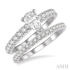 Pear Shape Diamond Wedding Set