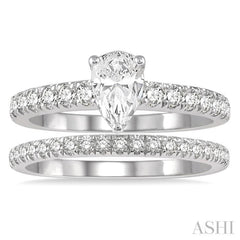 Pear Shape Diamond Wedding Set