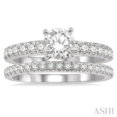 Round Shape Diamond Wedding Set