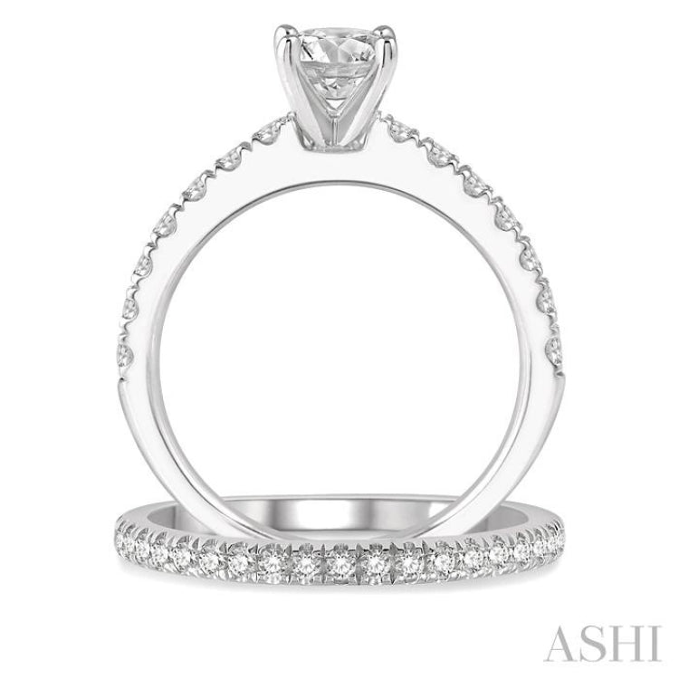 Round Shape Diamond Wedding Set