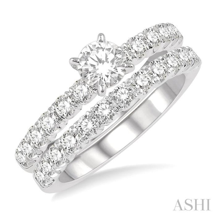 Round Shape Endless Embrace Diamond Wedding Set