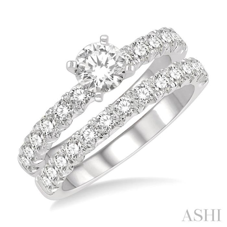 Round Shape Endless Embrace Diamond Wedding Set