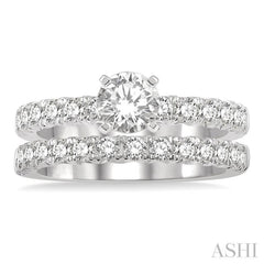 Round Shape Endless Embrace Diamond Wedding Set